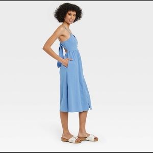 ✨NWT✨ Blue Tie-Back A-Line Dress